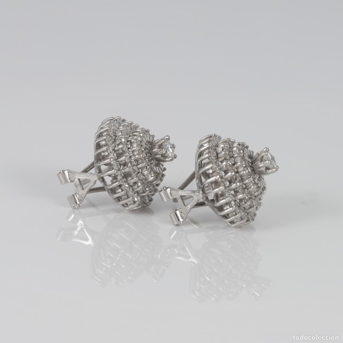 Joyeria: Pendientes en oro blanco 18k con diamantes 2.74 ct - Foto 9