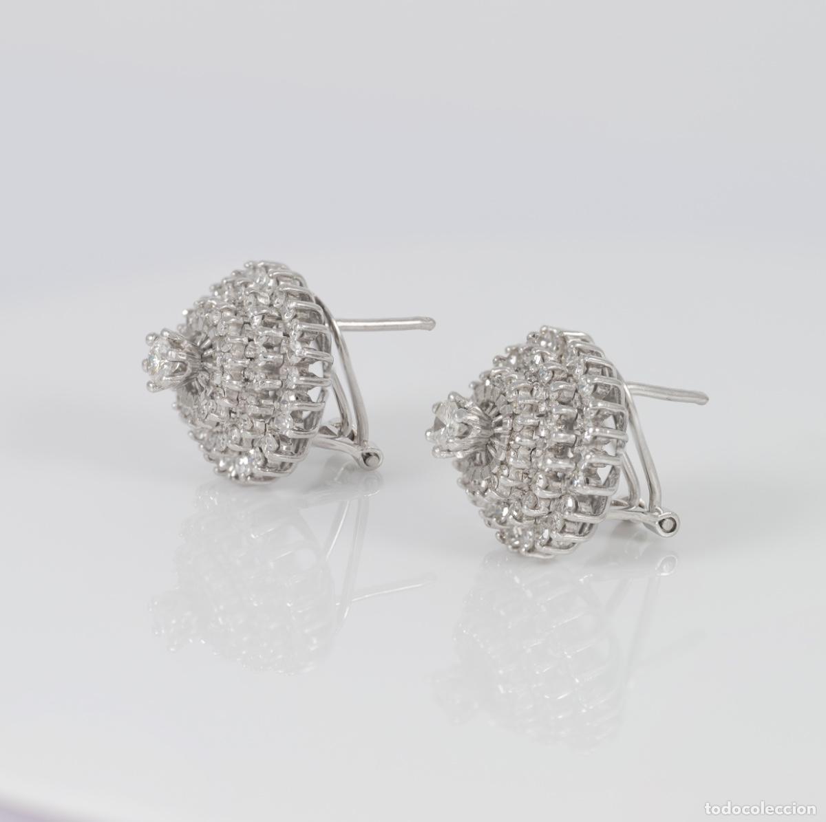 Joyeria: Pendientes en oro blanco 18k con diamantes 2.74 ct - Foto 10