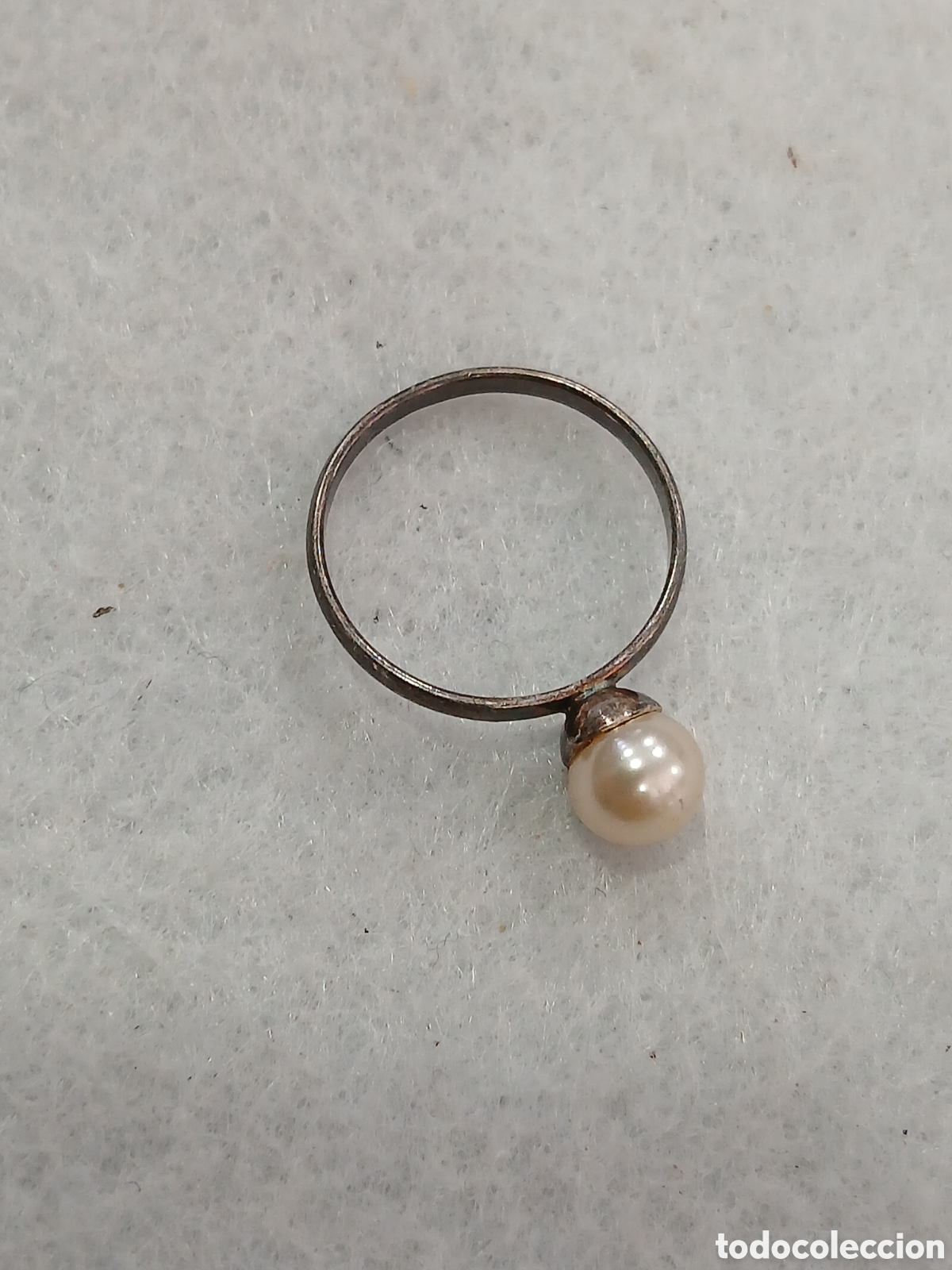 Joyeria: Anillo plata de ley y perla. (L54) - Foto 1