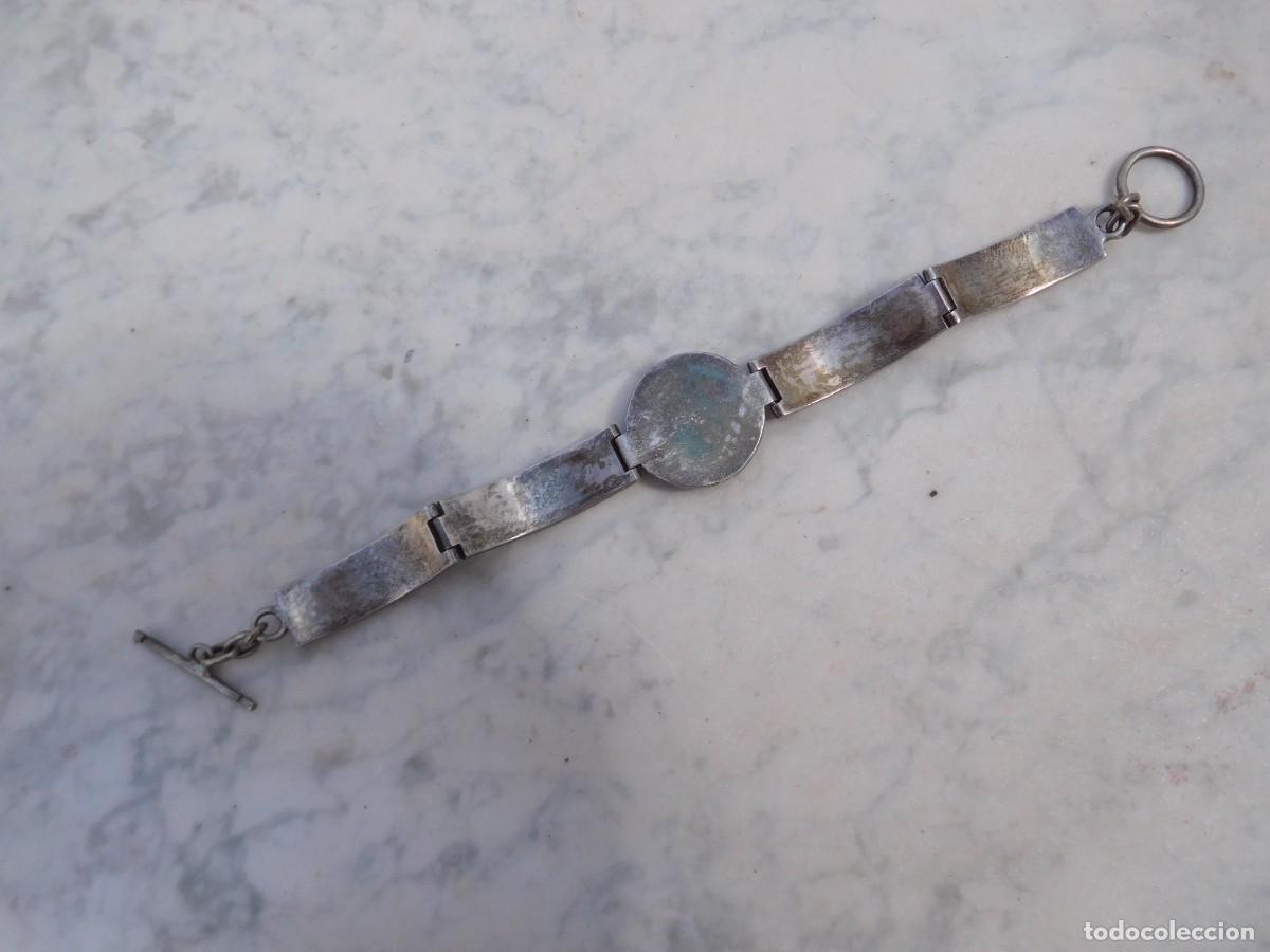 Joyeria: Pulsera vintage de plata y mineral? Turquesa? - Foto 5