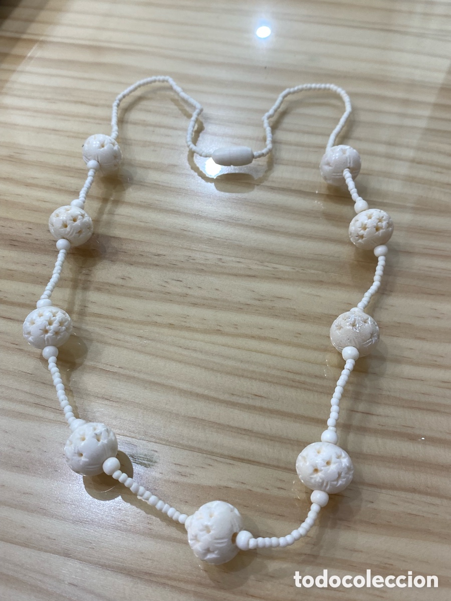 Joyeria: Collar de hueso de marfil. - Foto 4