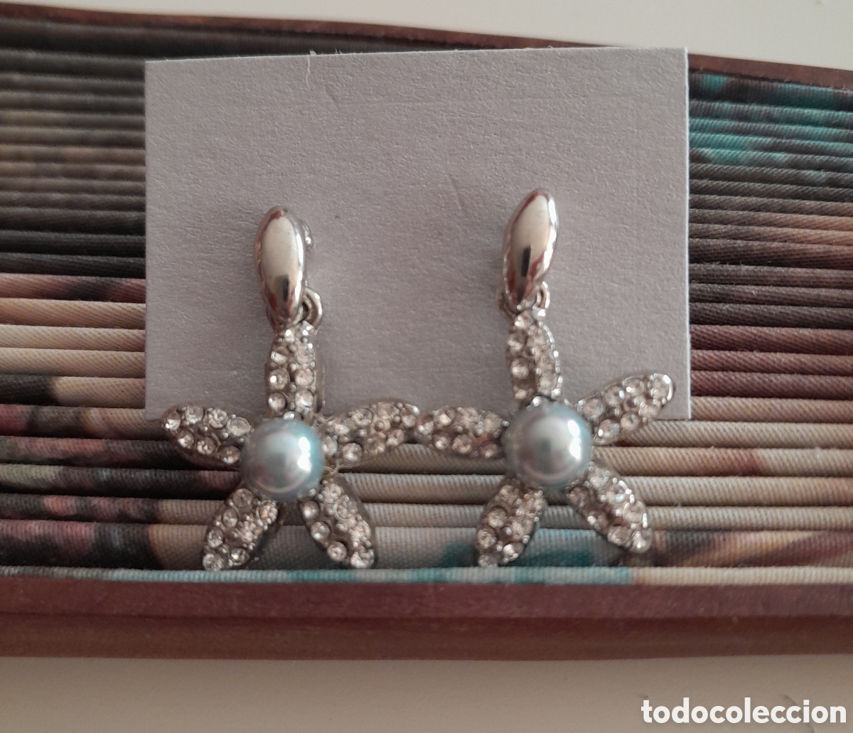 Joyeria: PENDIENTES DE CRISTAL Y PERLA GRIS - Foto 1