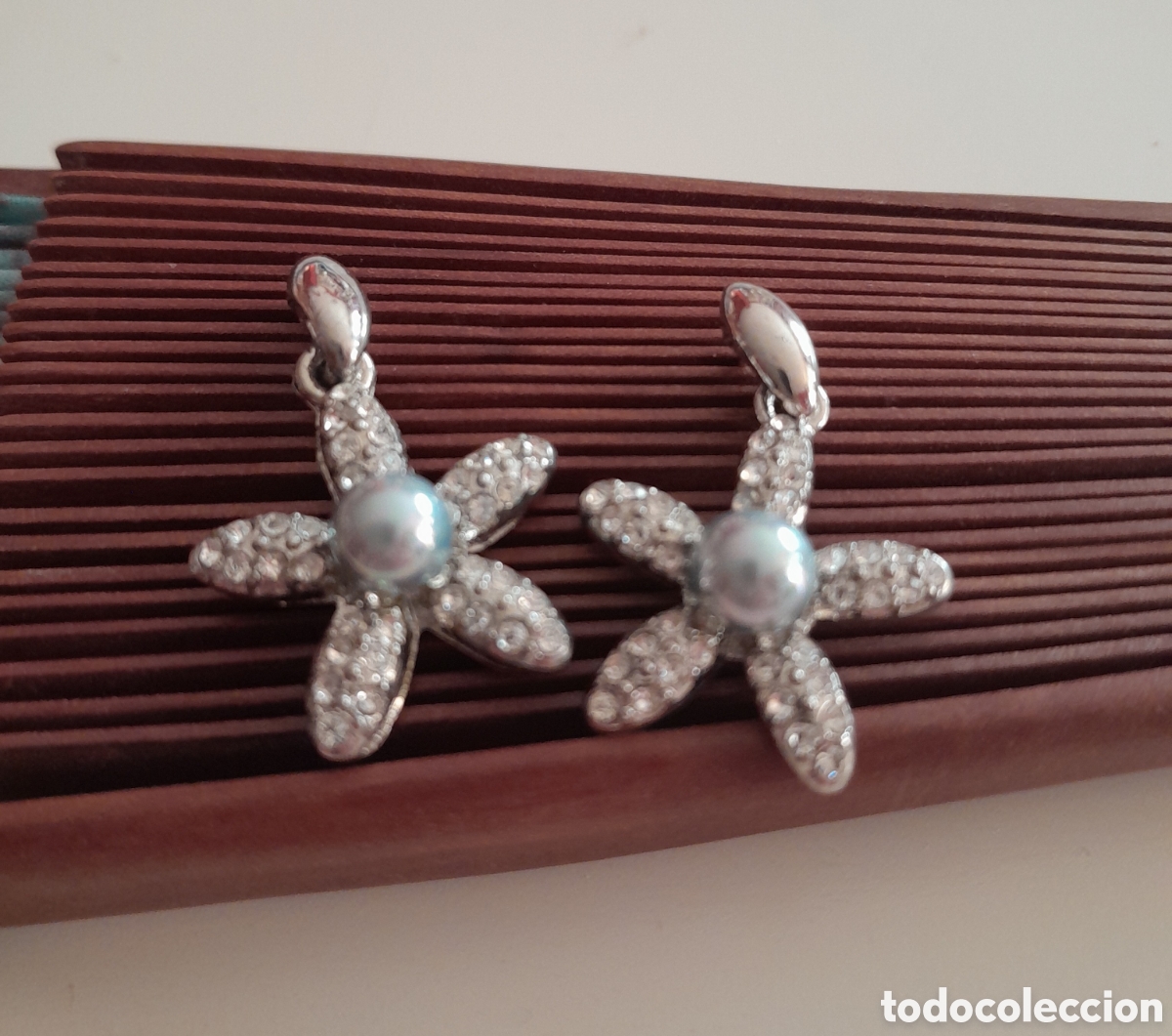 Joyeria: PENDIENTES DE CRISTAL Y PERLA GRIS - Foto 2