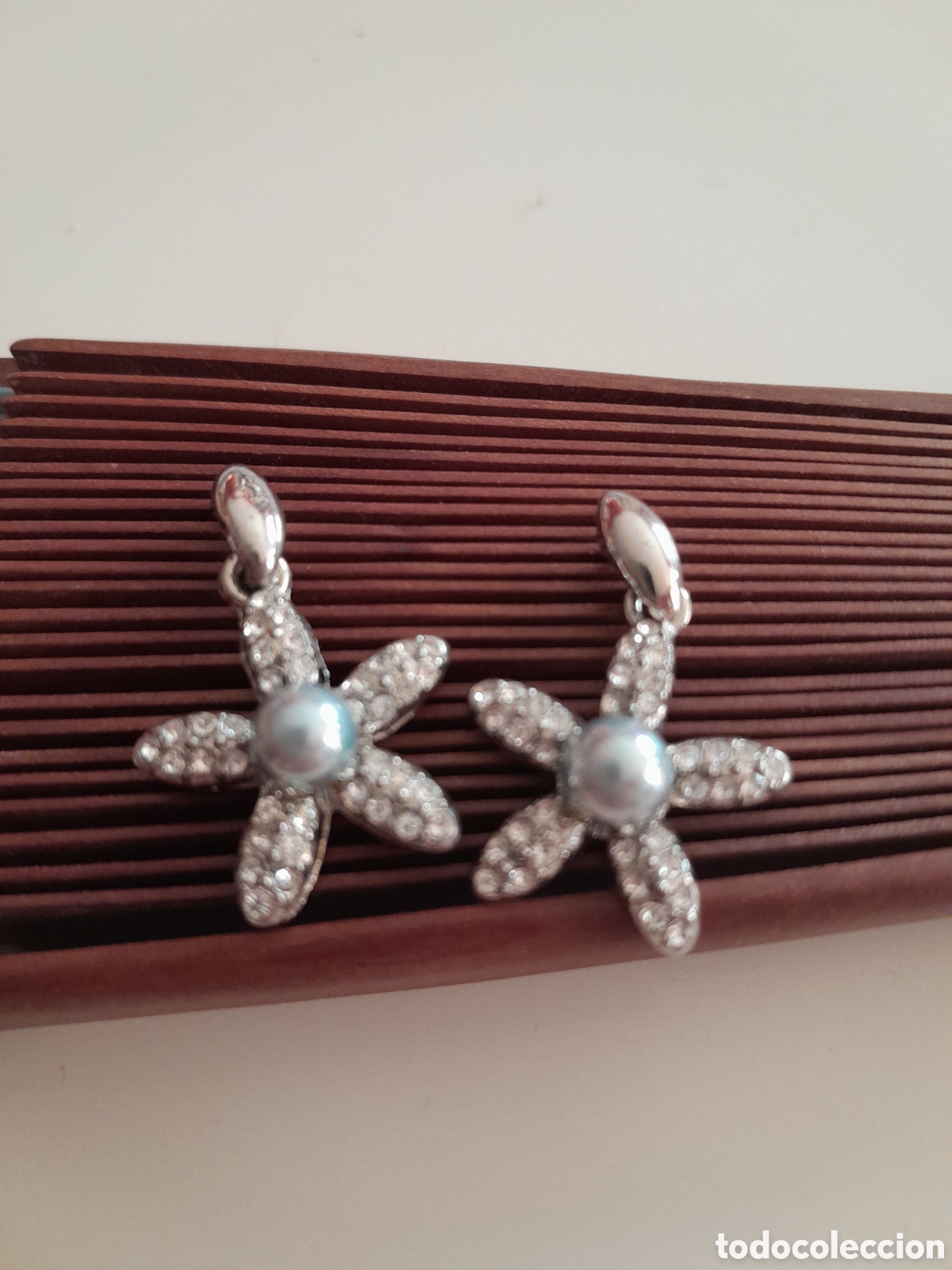 Joyeria: PENDIENTES DE CRISTAL Y PERLA GRIS - Foto 5