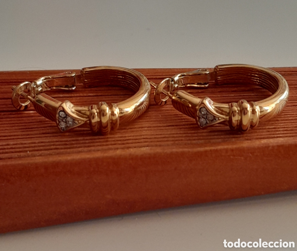 Joyeria: PENDIENTES ARGOLLAS CHAPADAS EN ORO - Foto 5