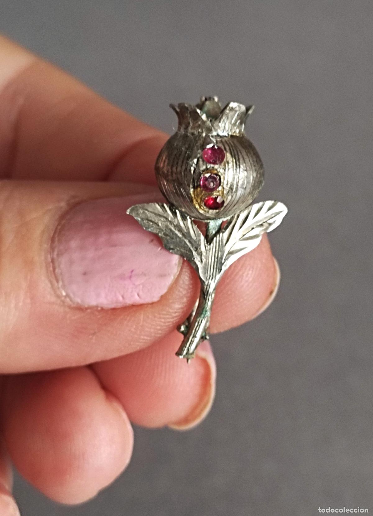 Joyeria: Broche de plata de ley, granada. - Foto 4