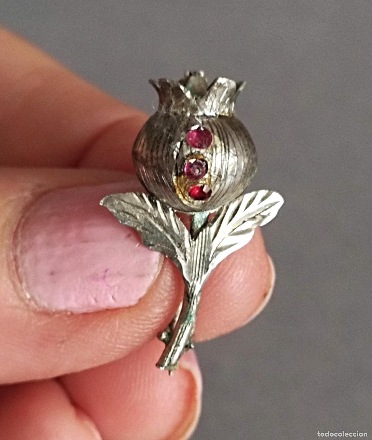 Joyeria: Broche de plata de ley, granada. - Foto 1