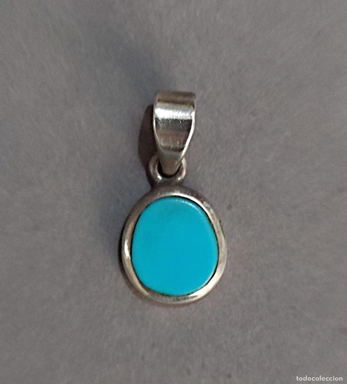 Joyeria: Colgante de plata con turquesa. - Foto 2