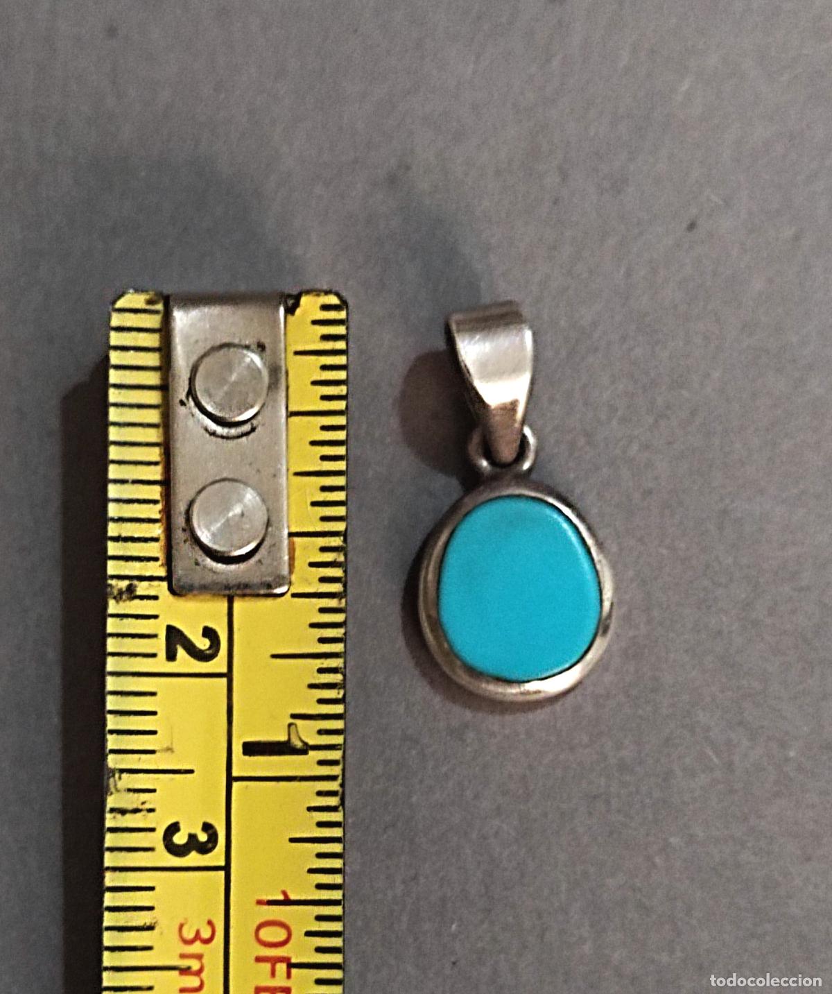 Joyeria: Colgante de plata con turquesa. - Foto 3