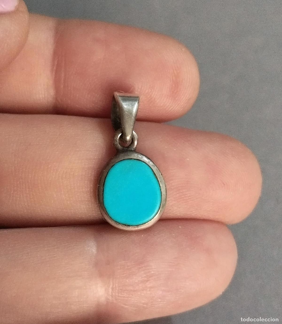 Joyeria: Colgante de plata con turquesa. - Foto 4