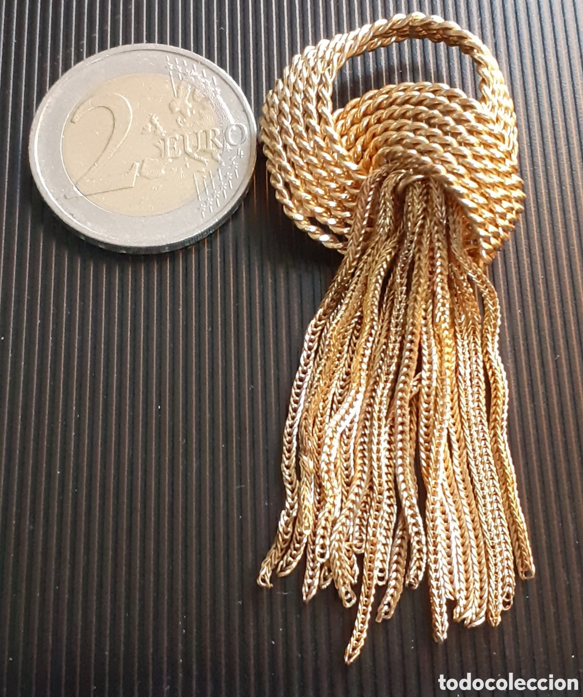 Joyeria: Broche antigua metal amarilla - Foto 3