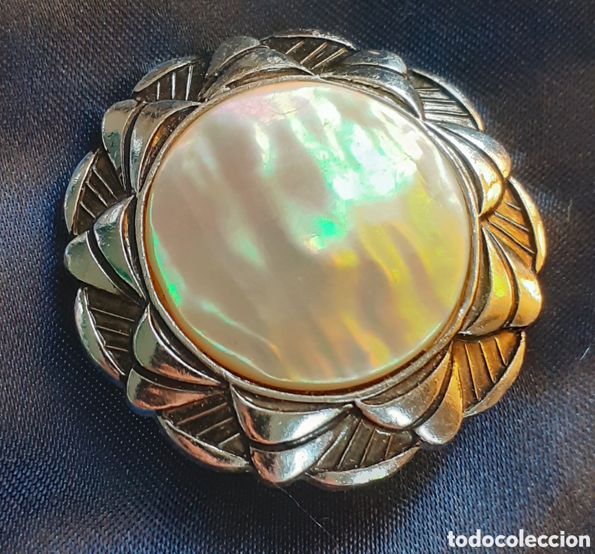 Joyeria: Broche Art Deco con nacar - clip bufanda - Foto 1