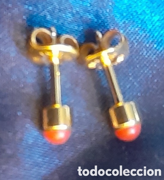 Joyeria: Hippo-alergic pendientes con coral - Foto 1