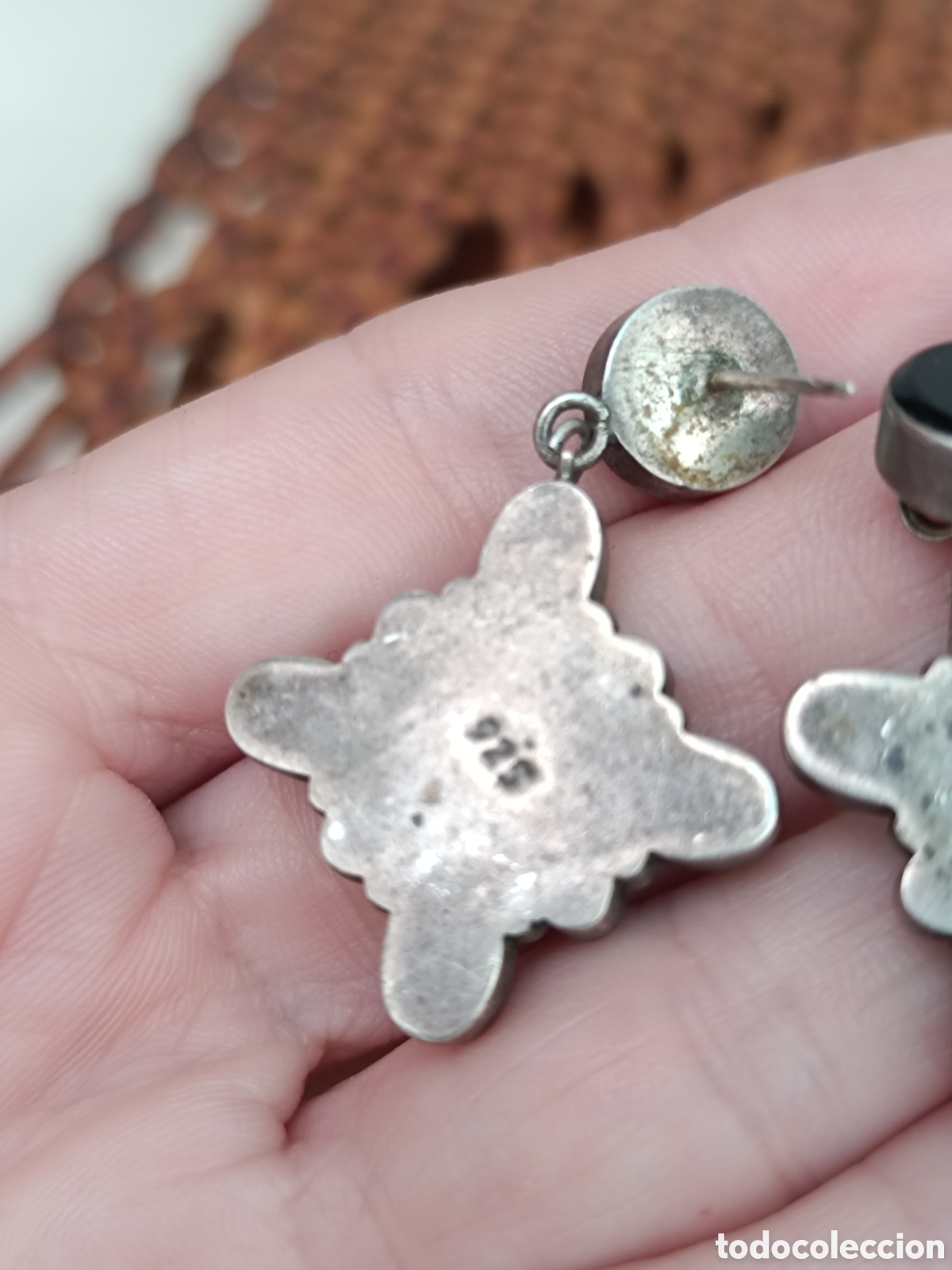 Joyeria: Pendientes Onix y turquesa con plata - Foto 2