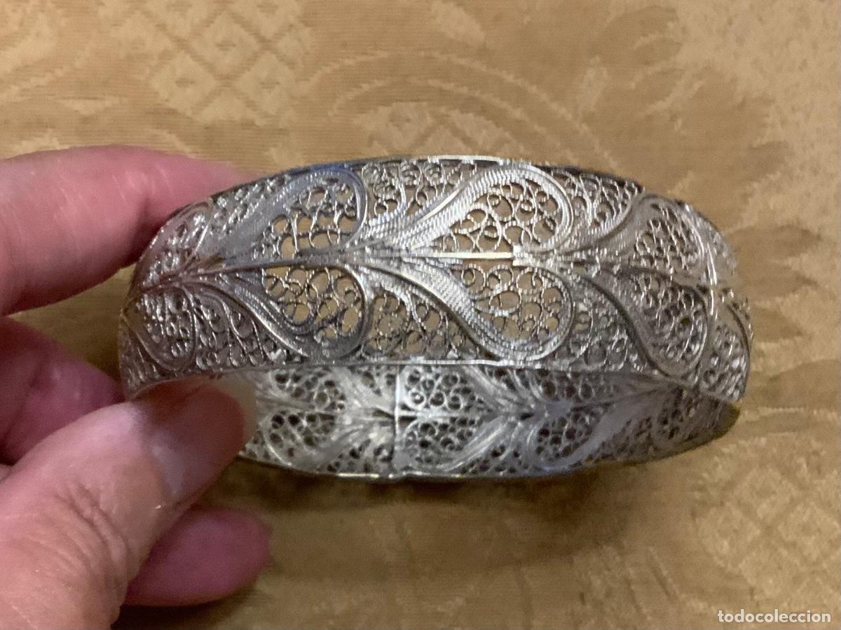 Joyeria: ANTIGUA PULSERA DE FILIGRANA DE PLATA - Foto 1