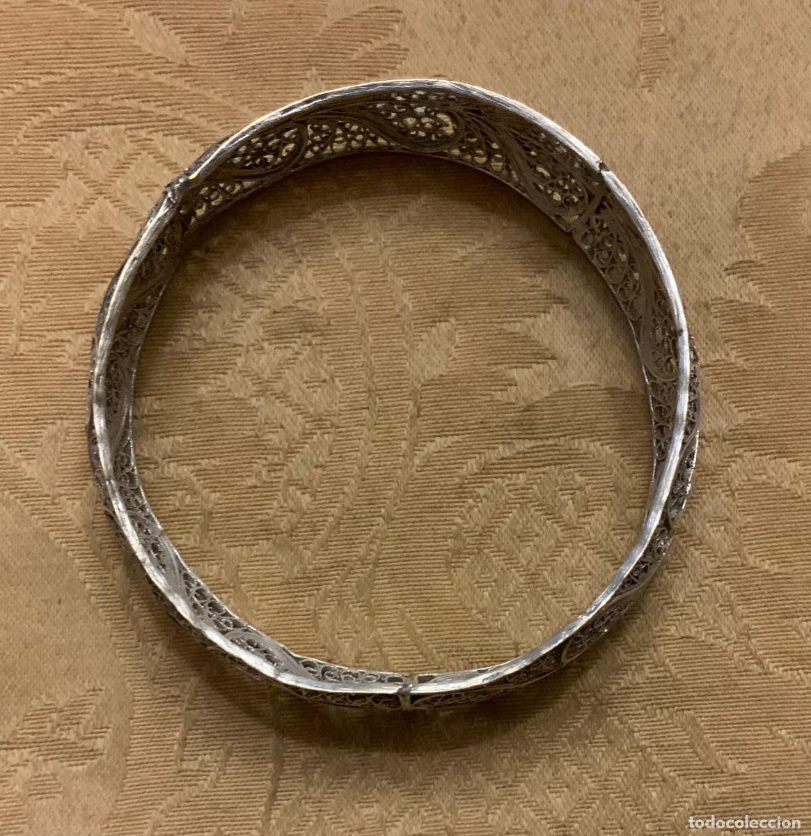 Joyeria: ANTIGUA PULSERA DE FILIGRANA DE PLATA - Foto 3