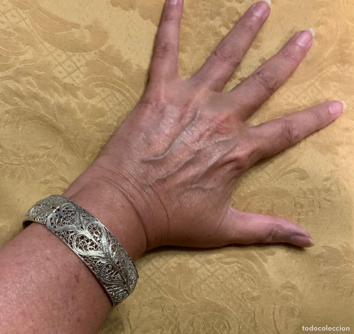 Joyeria: ANTIGUA PULSERA DE FILIGRANA DE PLATA - Foto 4
