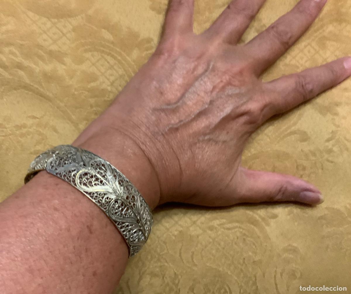 Joyeria: ANTIGUA PULSERA DE FILIGRANA DE PLATA - Foto 7