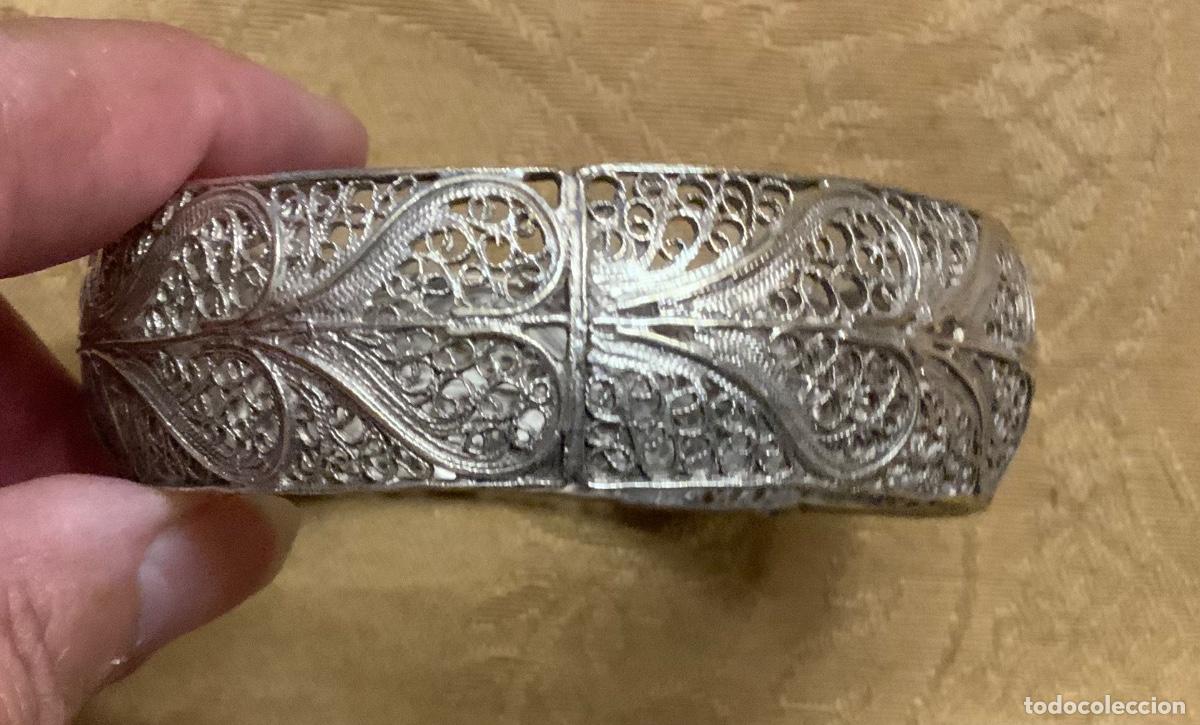 Joyeria: ANTIGUA PULSERA DE FILIGRANA DE PLATA - Foto 10