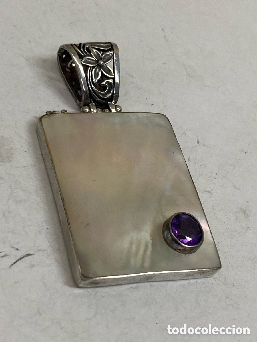 Joyeria: Colgante de plata N&aacute;car engastado C321 - Foto 1