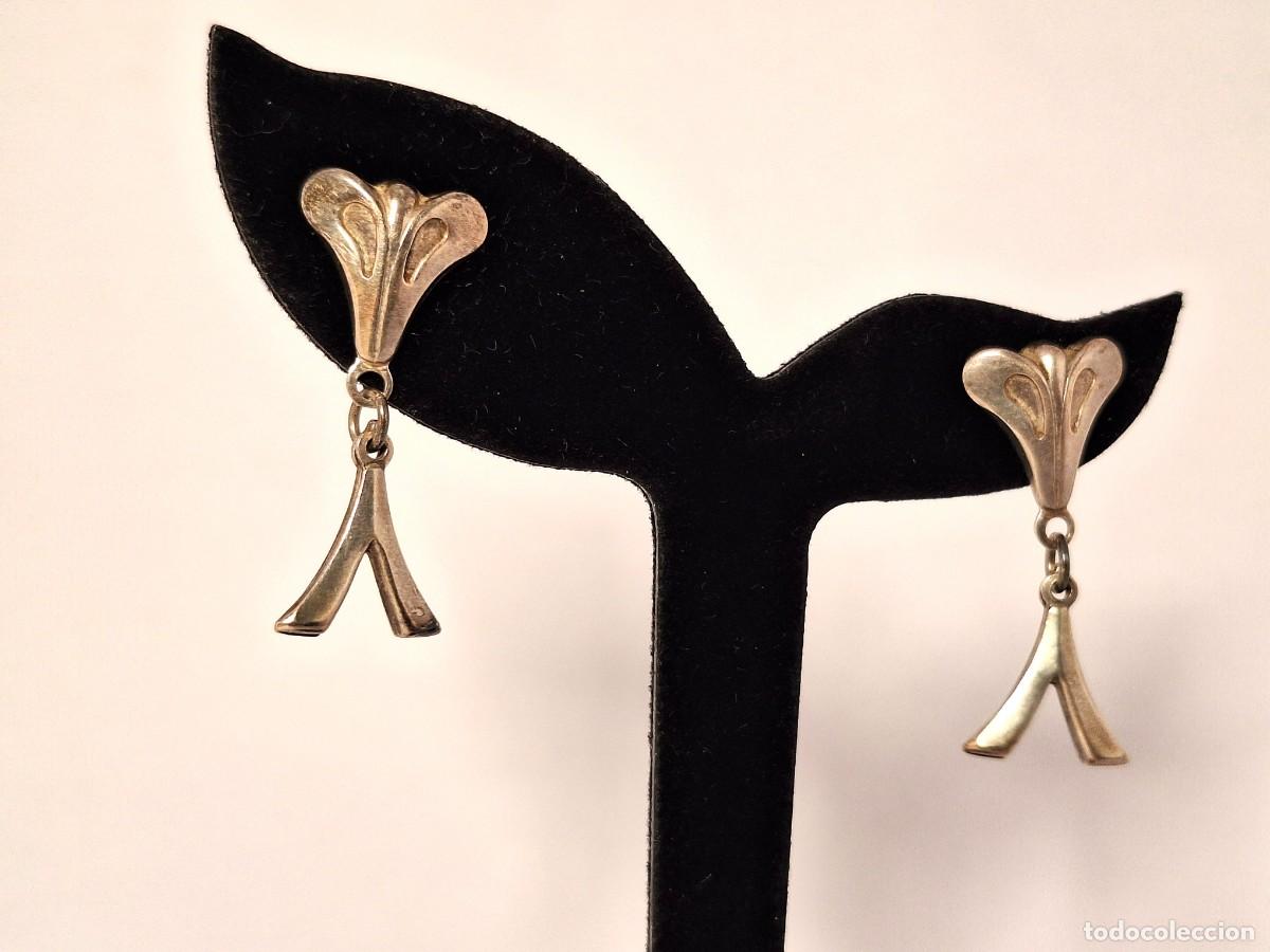 Joyeria: Pendientes plata maciza vintage d&eacute;cada 90 - Foto 10