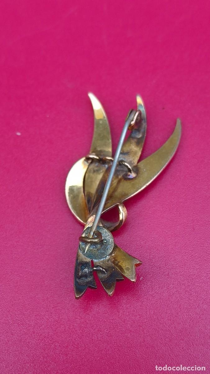Joyeria: Broche plaqu&eacute; or vintage ano 80 - Foto 2