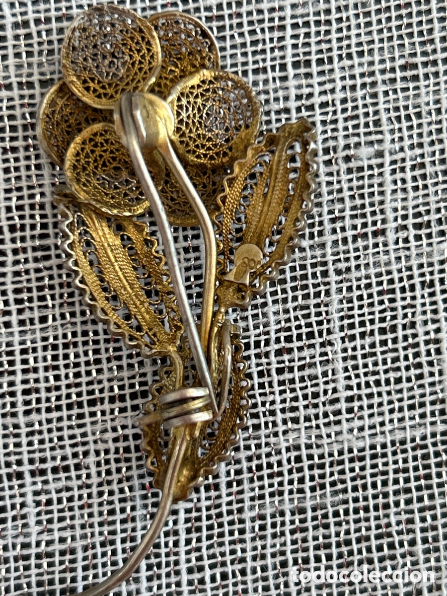 Joyeria: Antiguo broche plata filigrana - Foto 2