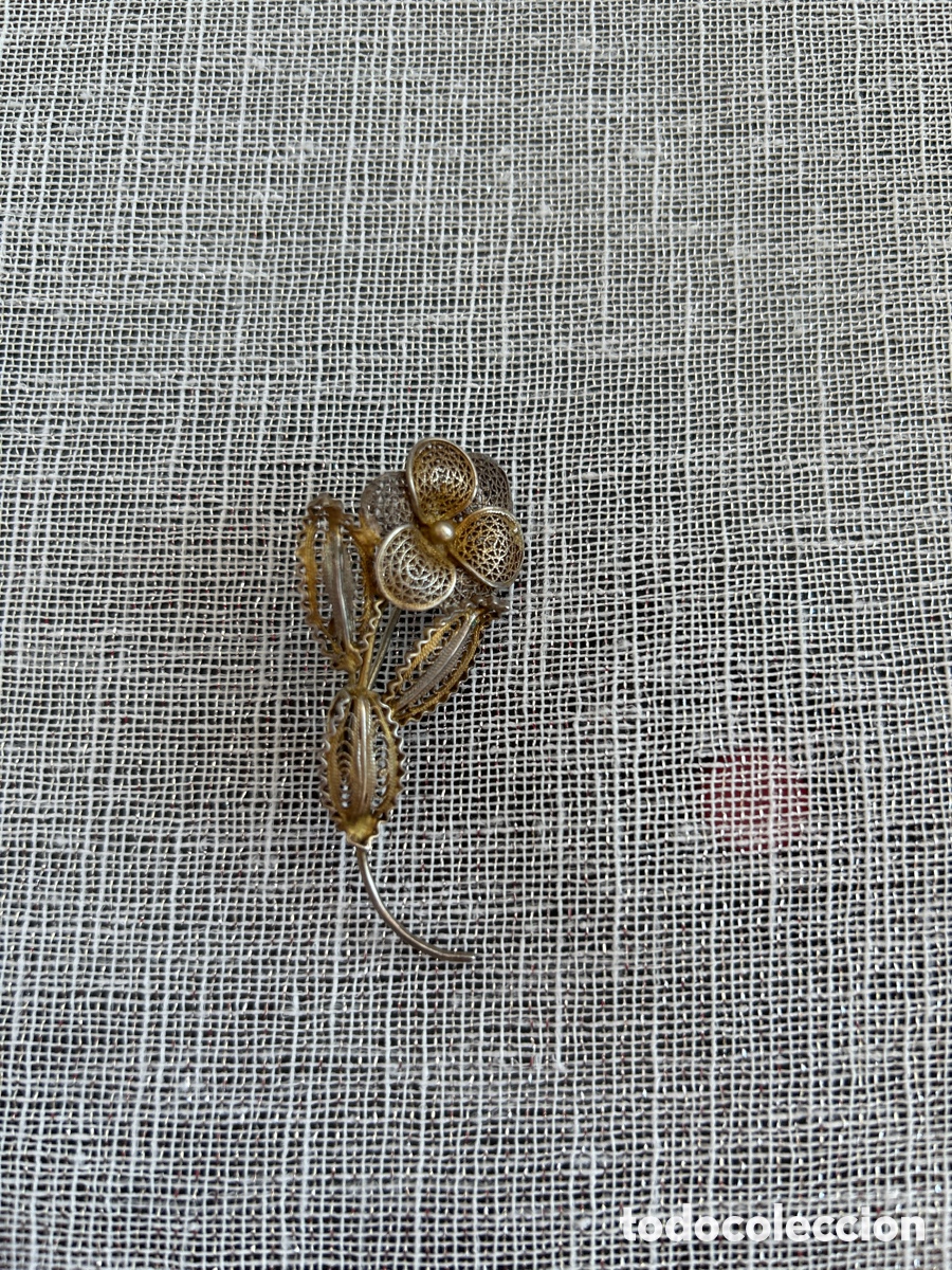Joyeria: Antiguo broche plata filigrana - Foto 1