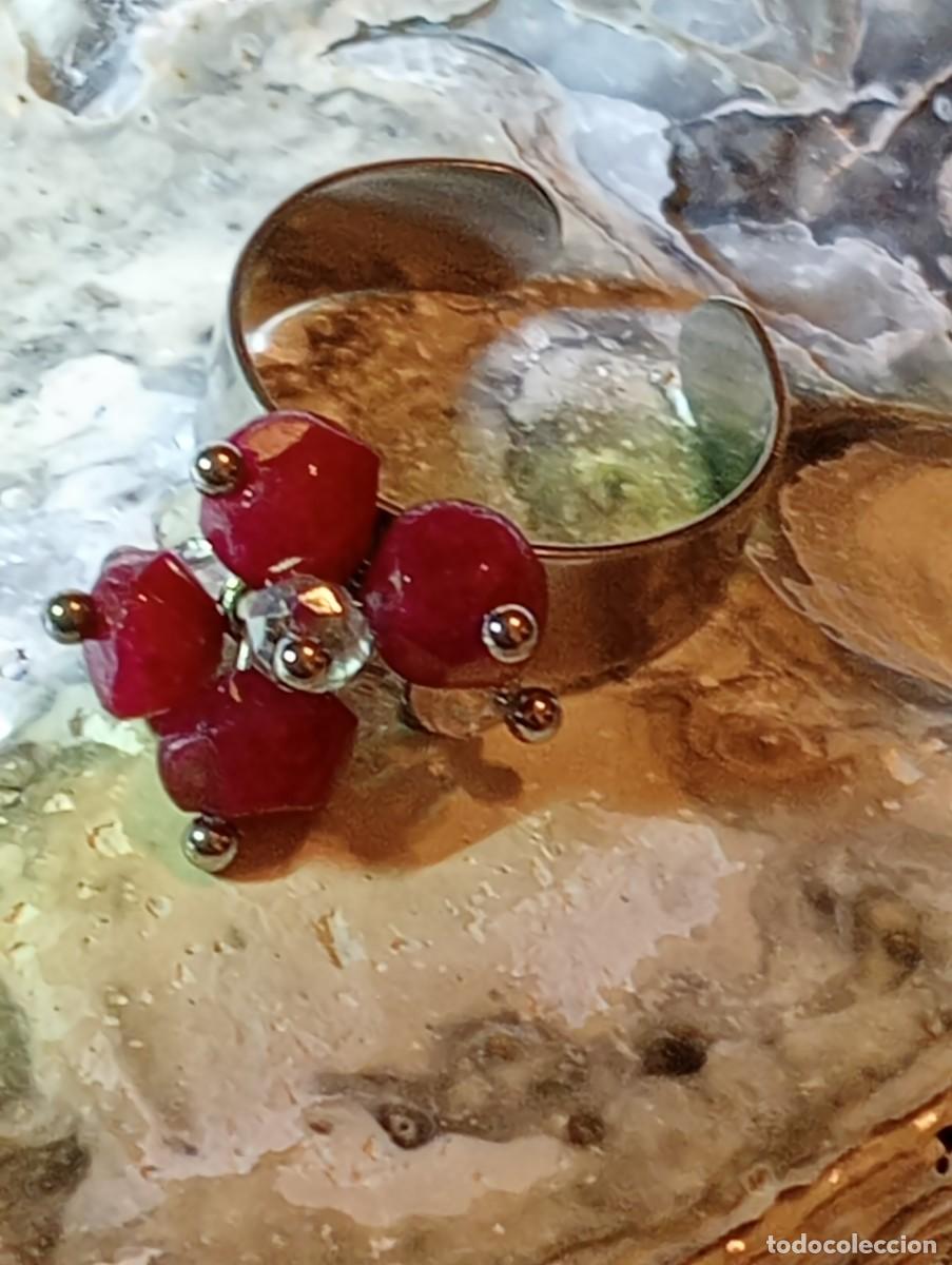 Joyeria: ORIGINAL ANILLO DE RUB&Iacute; Y CRISTAL CHECO (SIN USAR) - Foto 1