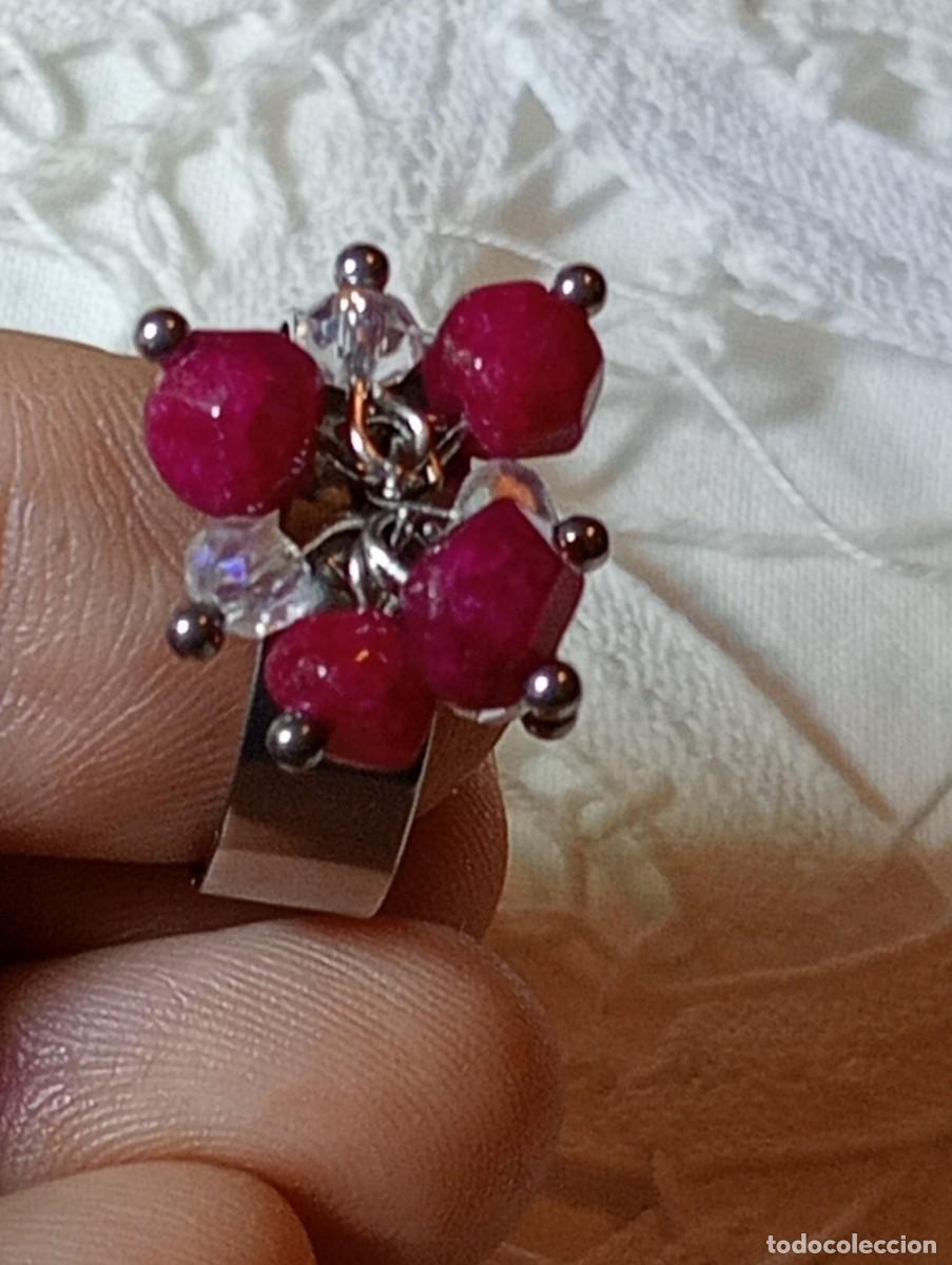 Joyeria: ORIGINAL ANILLO DE RUB&Iacute; Y CRISTAL CHECO (SIN USAR) - Foto 2