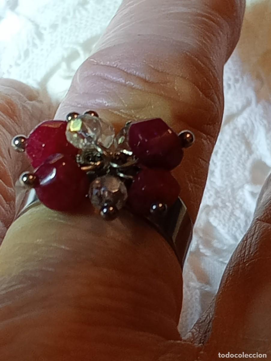 Joyeria: ORIGINAL ANILLO DE RUB&Iacute; Y CRISTAL CHECO (SIN USAR) - Foto 3