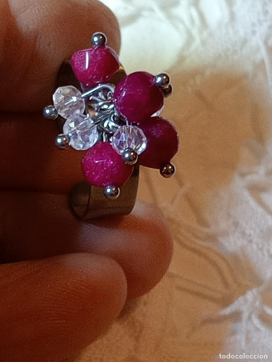 Joyeria: ORIGINAL ANILLO DE RUB&Iacute; Y CRISTAL CHECO (SIN USAR) - Foto 4