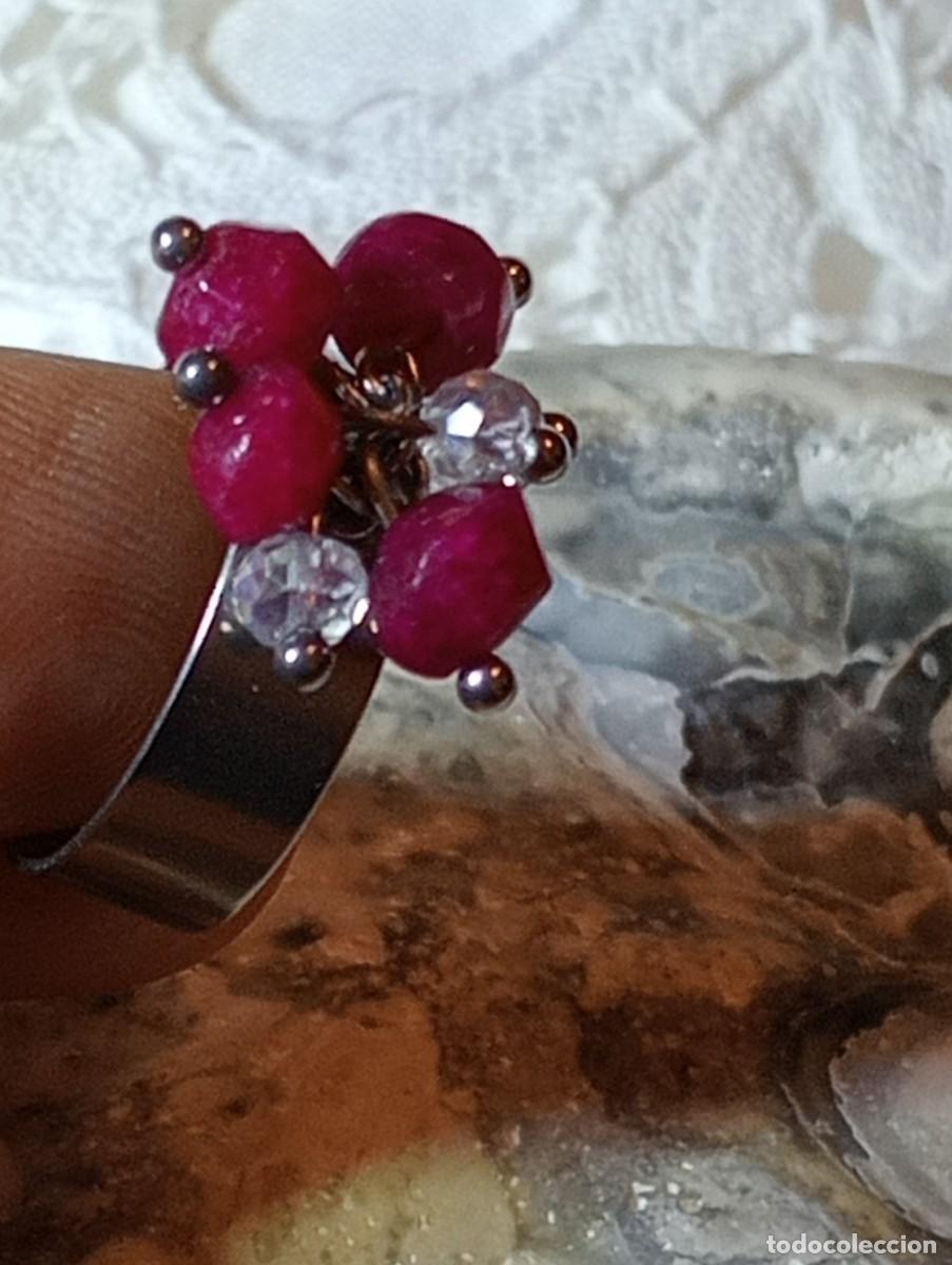 Joyeria: ORIGINAL ANILLO DE RUB&Iacute; Y CRISTAL CHECO (SIN USAR) - Foto 5