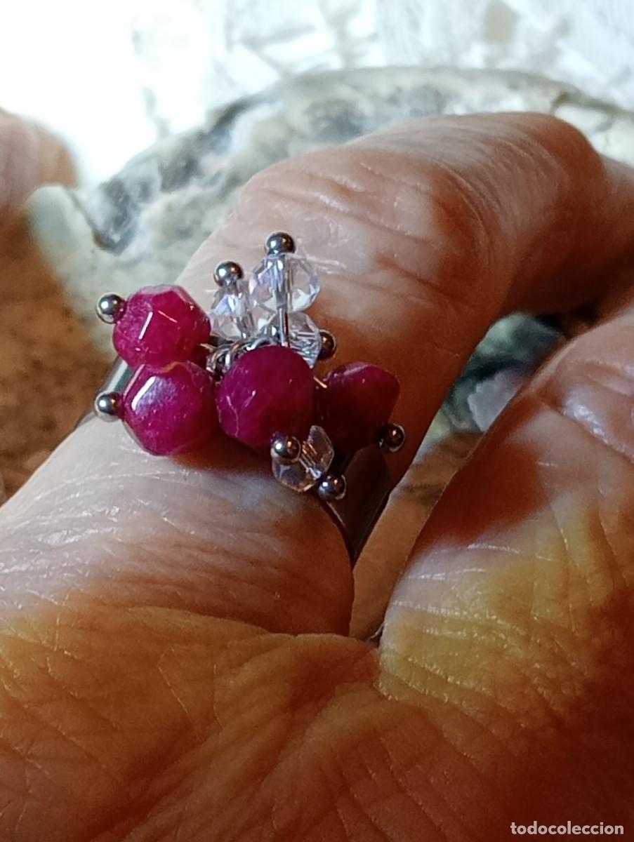 Joyeria: ORIGINAL ANILLO DE RUB&Iacute; Y CRISTAL CHECO (SIN USAR) - Foto 6