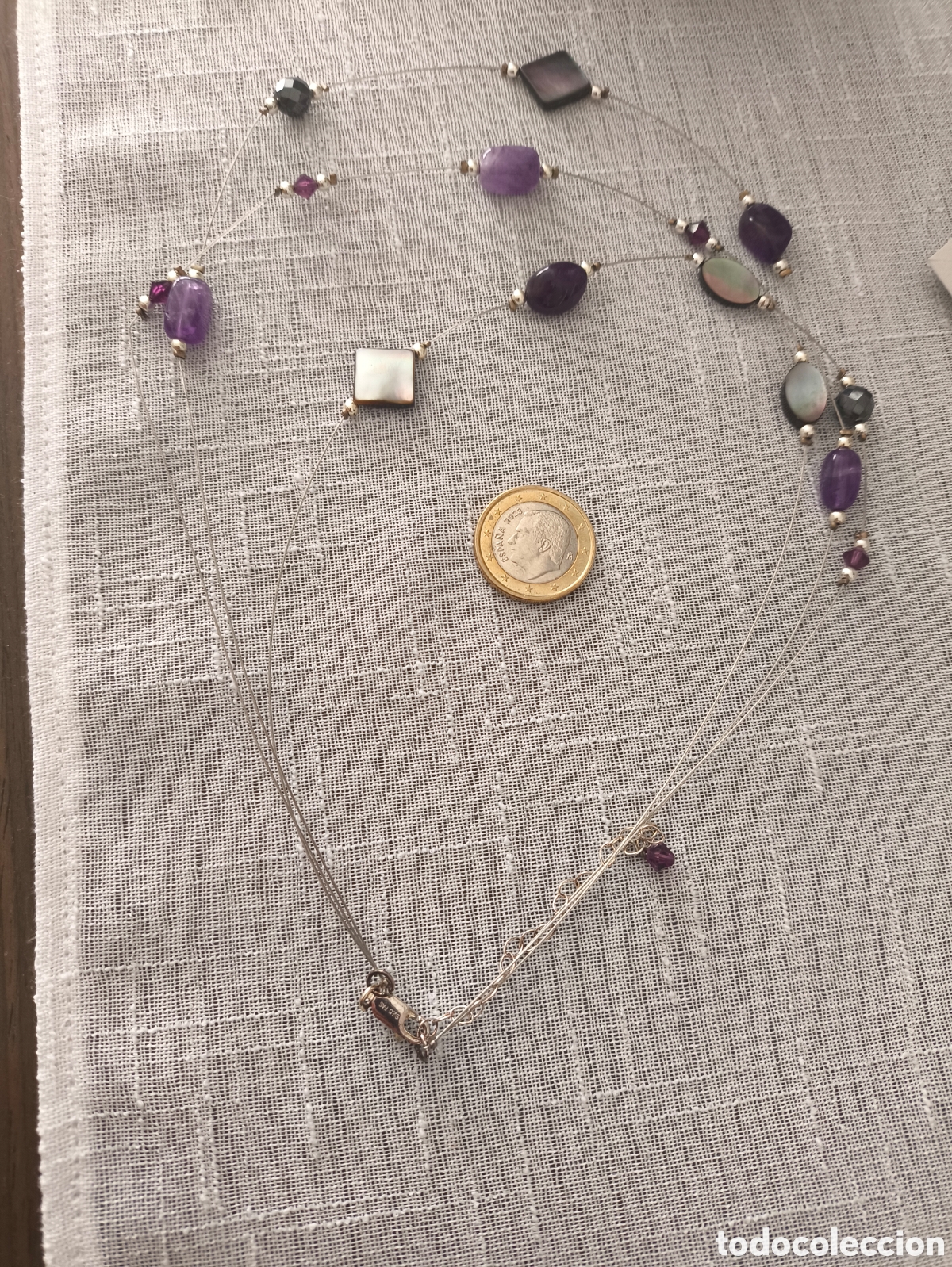 Joyeria: Collar de plata 925 y piedas - Foto 1