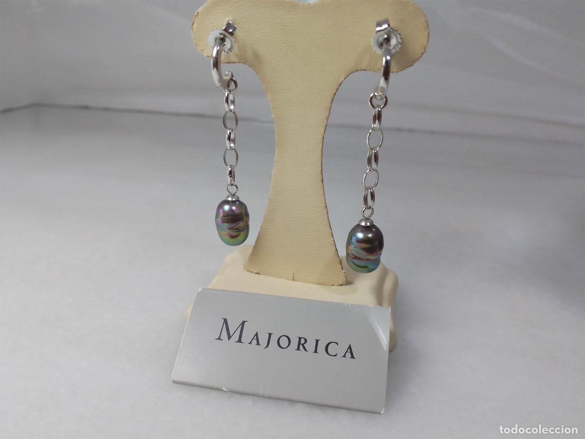 Joyeria: Anillo y pendientes Majorica de plata de ley con perlas. - Foto 7