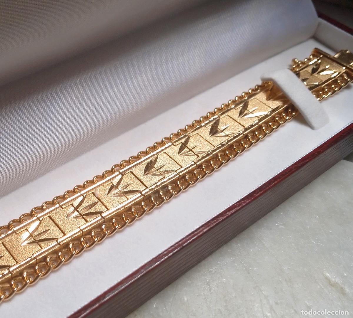 Joyeria: Pulsera de lujo francesa, ba&ntilde;ada en oro - A&ntilde;os 60