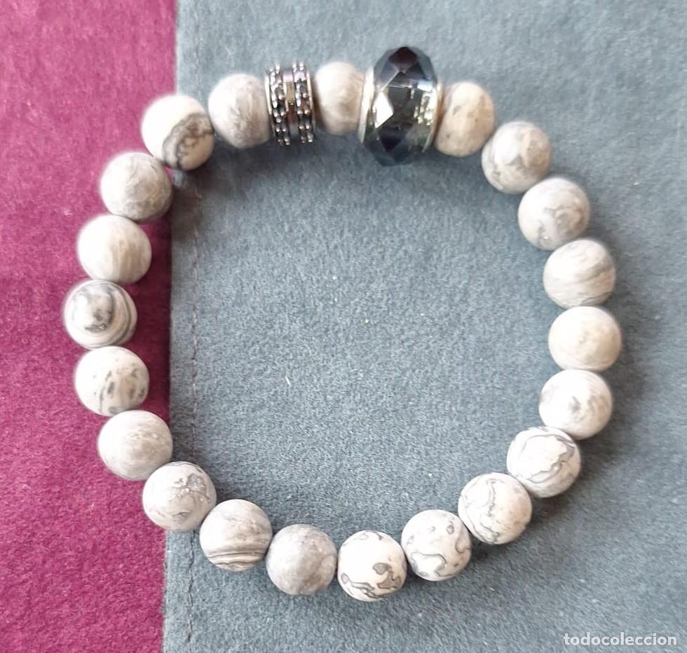 Joyeria: Pulsera de Piedra Jaspe Moteado - Foto 4