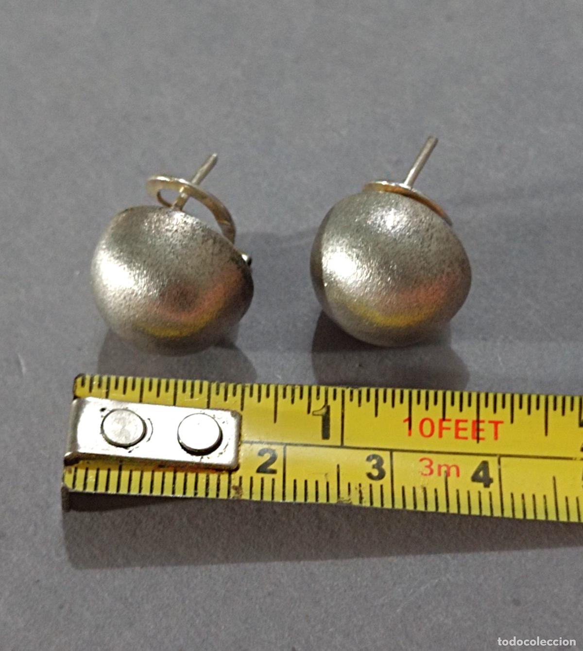 Joyeria: Pendientes de bola plata de ley contrastada, cierre de omega. - Foto 2