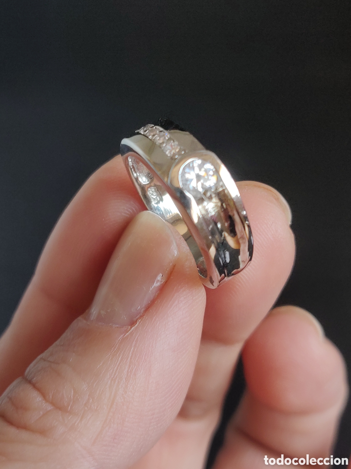 Joyeria: Anillo de plata de ley 925 rodiada con circonitas. - Foto 5