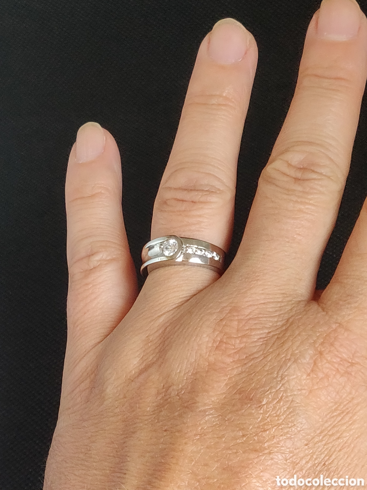Joyeria: Anillo de plata de ley 925 rodiada con circonitas. - Foto 15