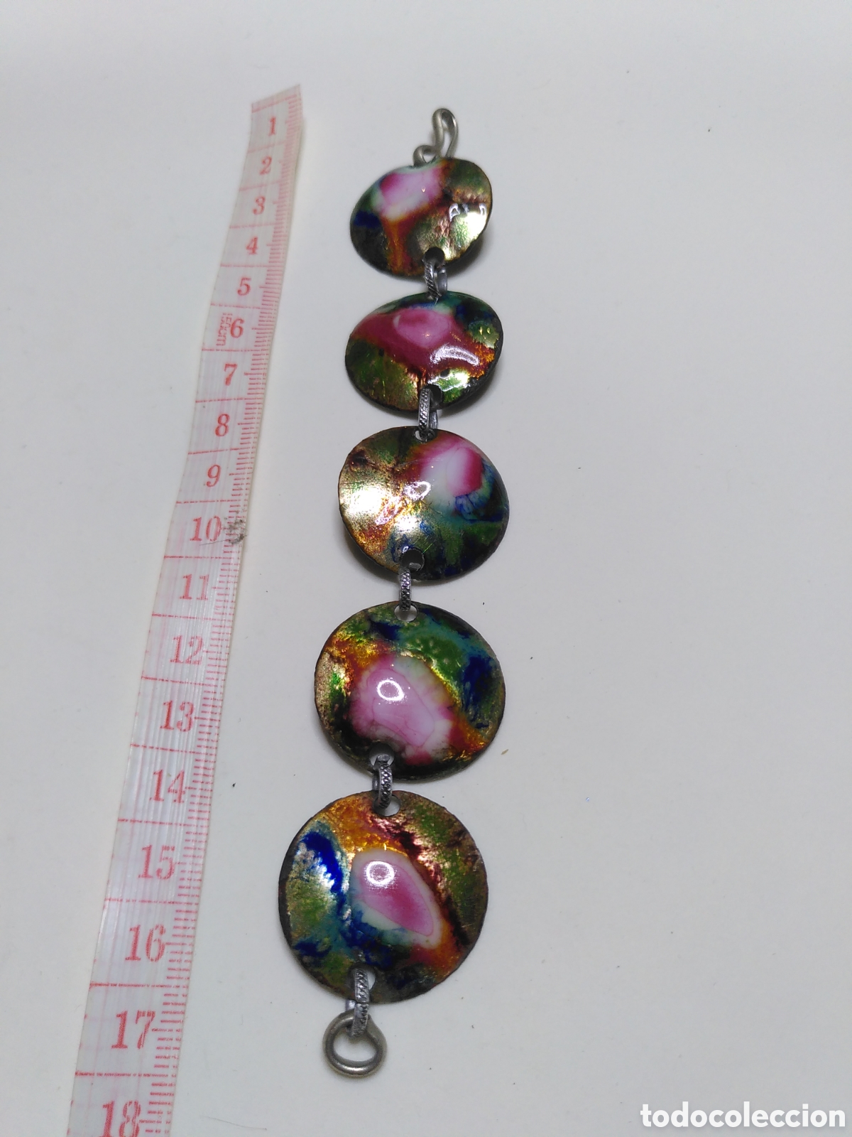 Joyeria: Pulsera de esmalte y metal vintage - Foto 3