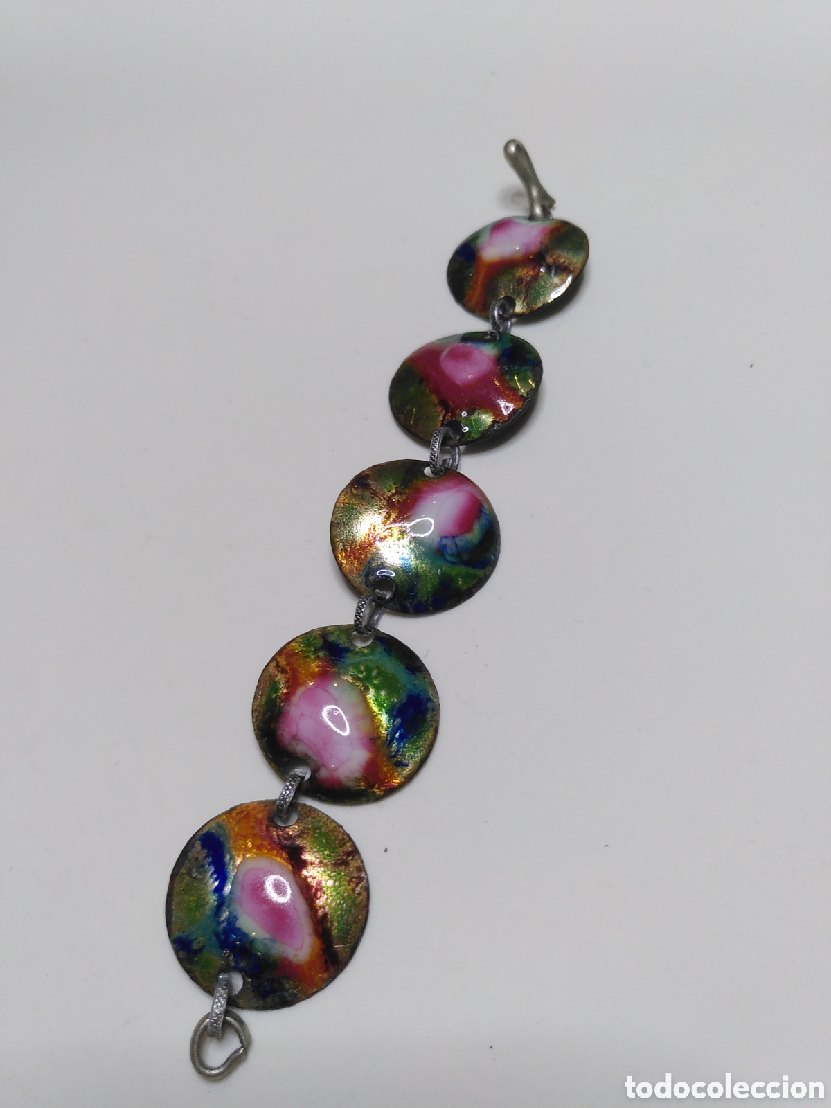 Joyeria: Pulsera de esmalte y metal vintage - Foto 4