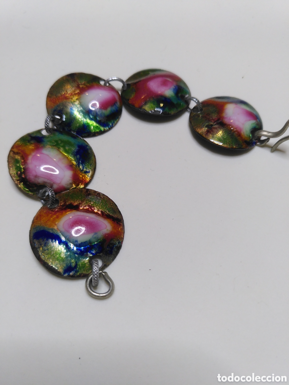 Joyeria: Pulsera de esmalte y metal vintage - Foto 7