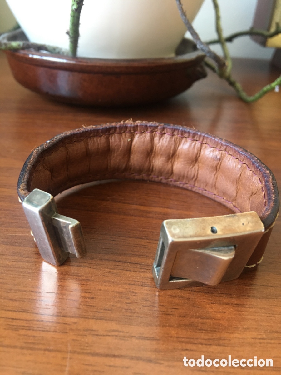 Joyeria: pulsera en piel con cierre plateado - Foto 3