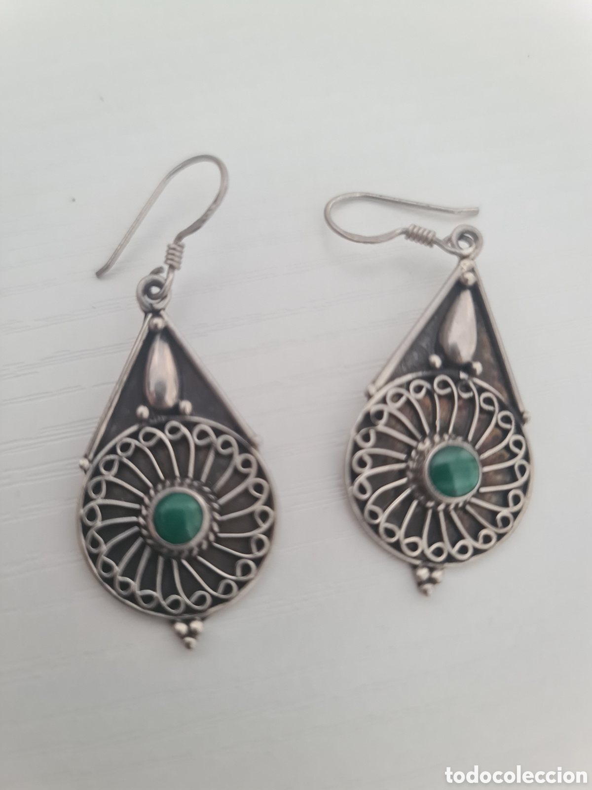 Joyeria: #1072 pendientes boho-chic plata 925 plata de ley - Foto 1