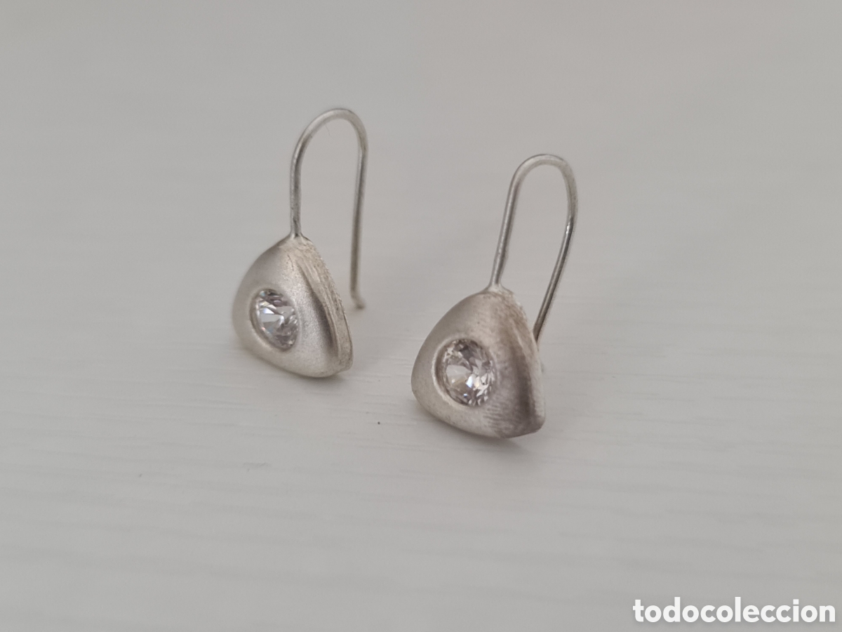 Joyeria: #1085 pendiente plata y circonita - Foto 3