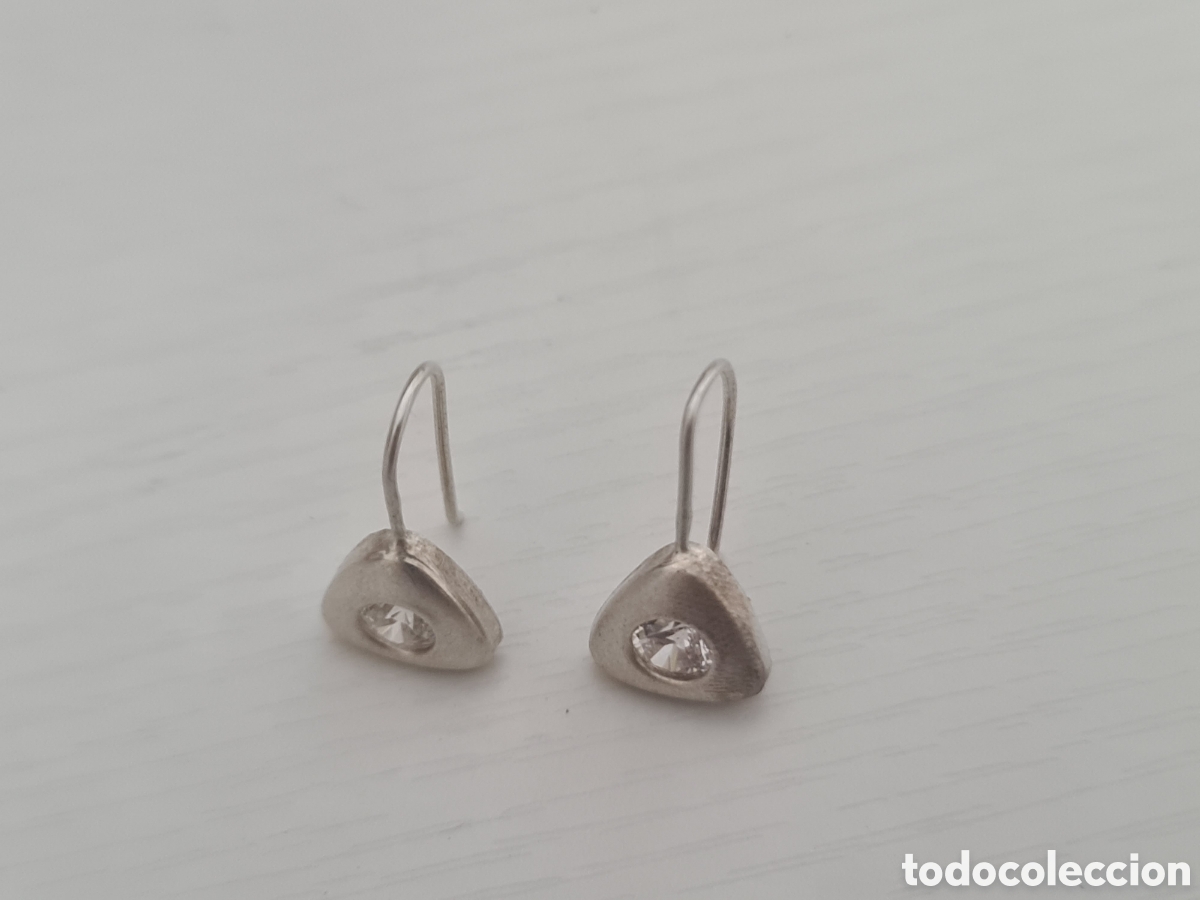 Joyeria: #1085 pendiente plata y circonita - Foto 4
