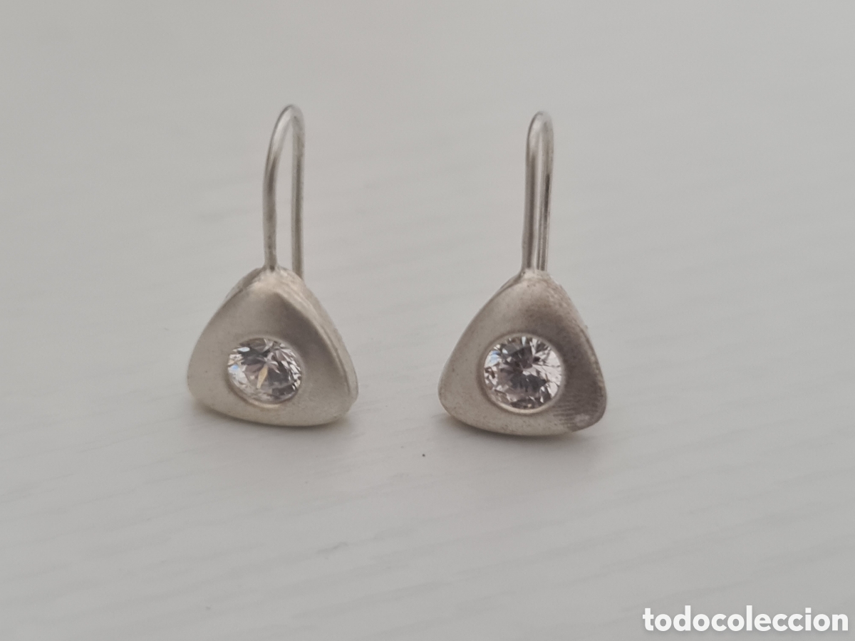 Joyeria: #1085 pendiente plata y circonita - Foto 1