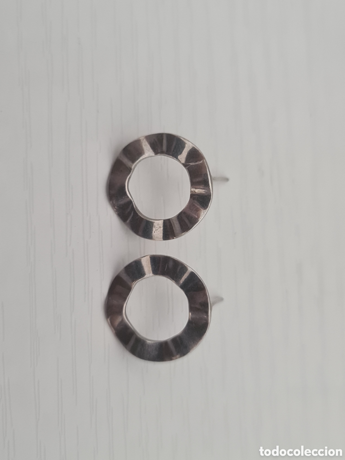 Joyeria: #1086 pendiente plata de ley 925 circulo - Foto 3